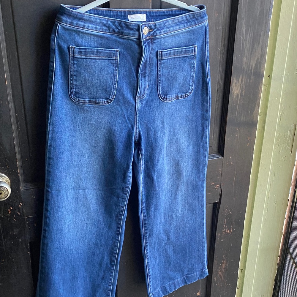 LC Lauren Conrad Straight Leg Jeans in Blue Denim